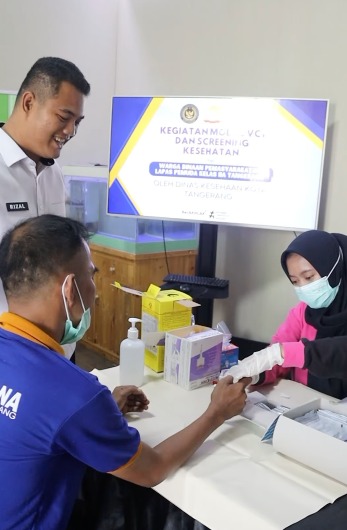51511sasar 413 warga binaan dinkes kota tangerang berikan layanan mobile vct di lapas pemuda 515111