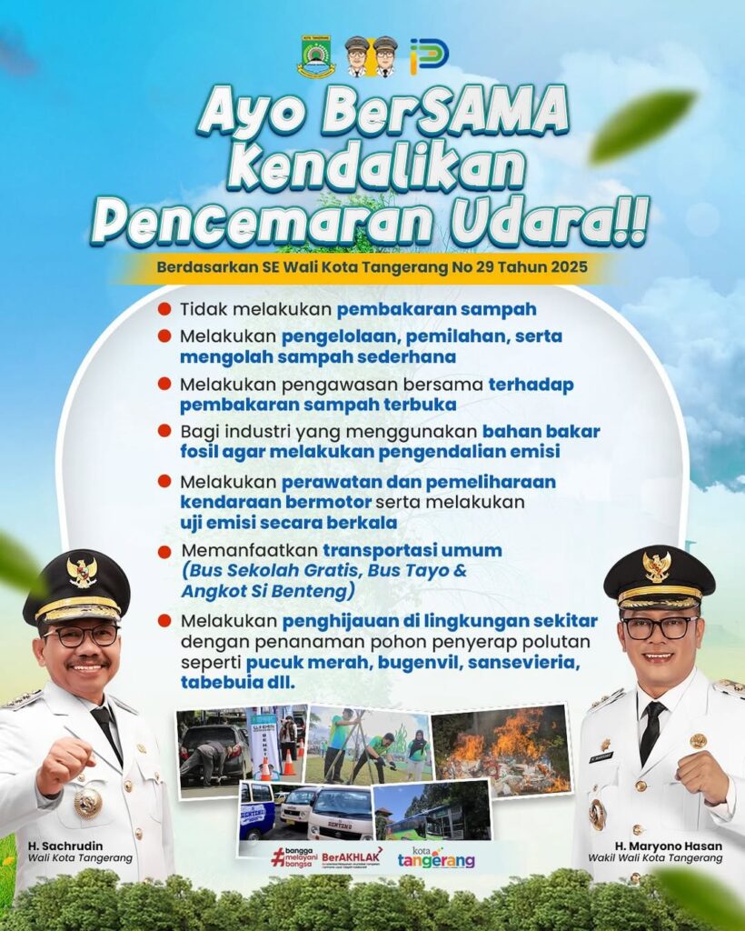 52429pemkot tangerang terbitkan surat edaran pengendalian pencemaran udara 524291